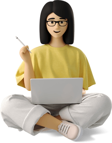 girl with a computer